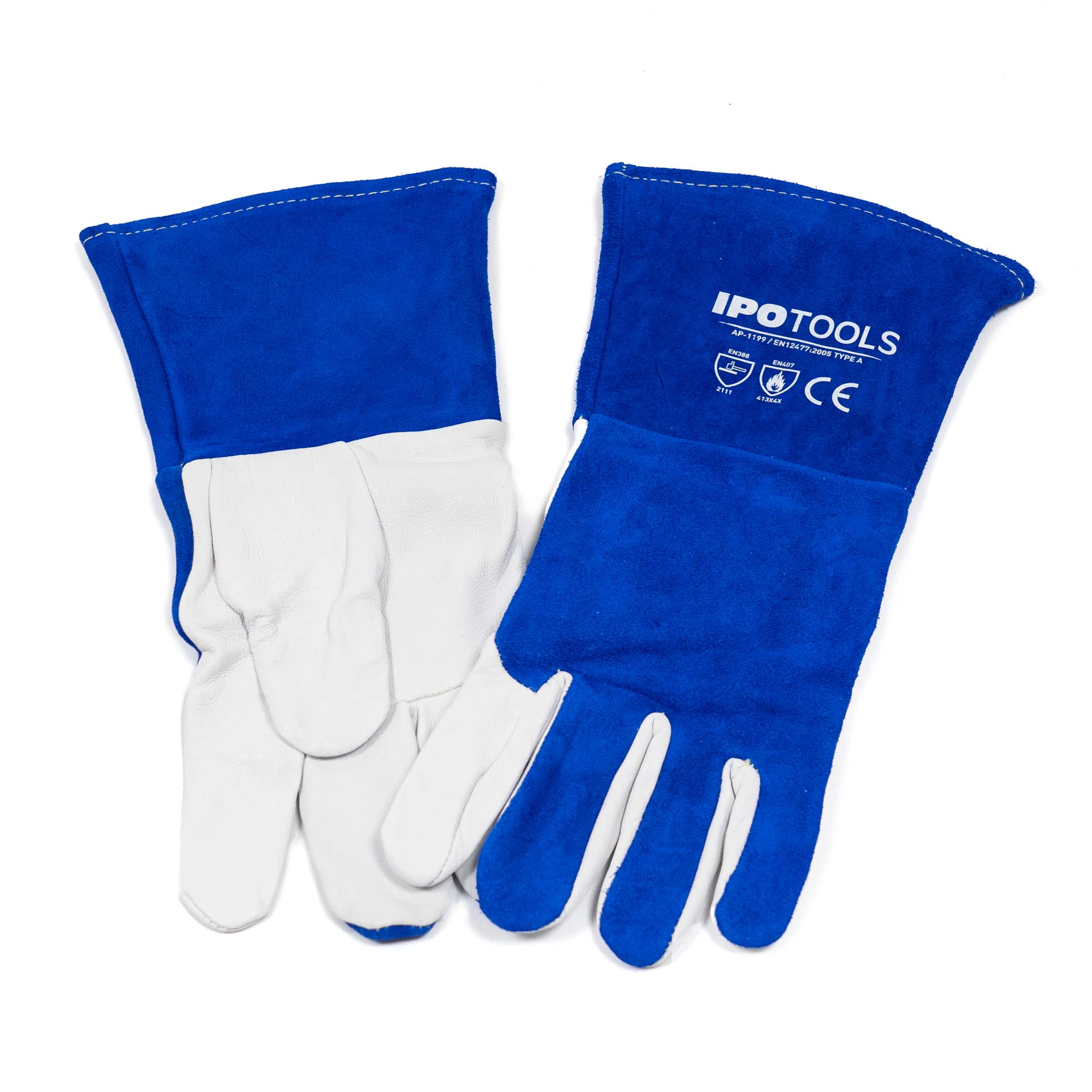 Schweißhandschuhe AP-1199 (Natürliches Rinds- und Ziegenleder) – Bild 2